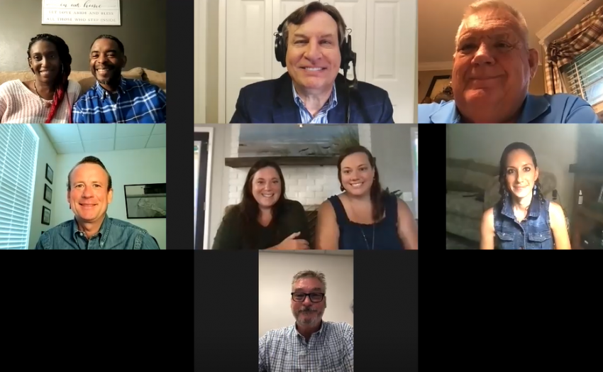 Rome Floyd Chamber Small Business Spotlight – Twyla and Harvey Jackson with Camp Bohdi, Teresa Lartundo with Glass Recycling of Rome, Liz Henley and Kelli Barnes with Southern Creative Group, Glenn Schmit with Keller Williams, and John Fortune with the Coosa Valley Fair.